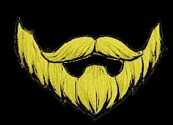Barba mostacho amarillo