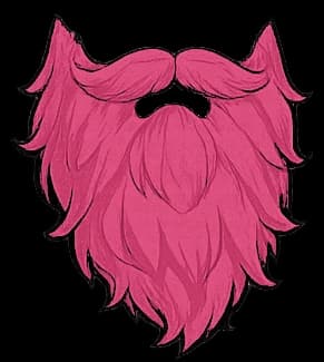 Barba vikinga rosa chicle