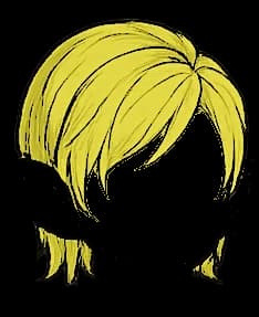 Pelo corto amarillo