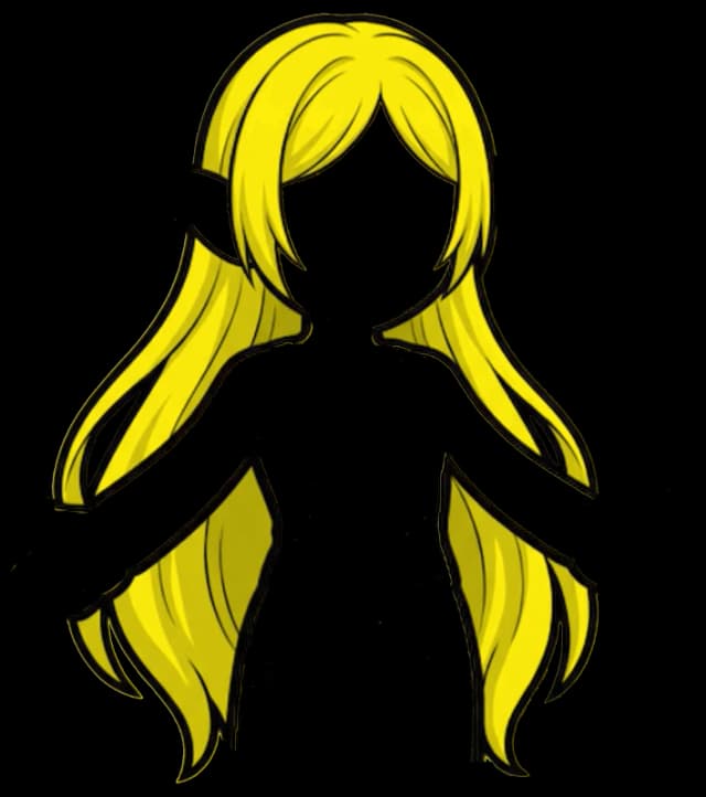 Pelo/pelo largo amarillo vivo