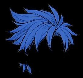 Pelo puntas azul