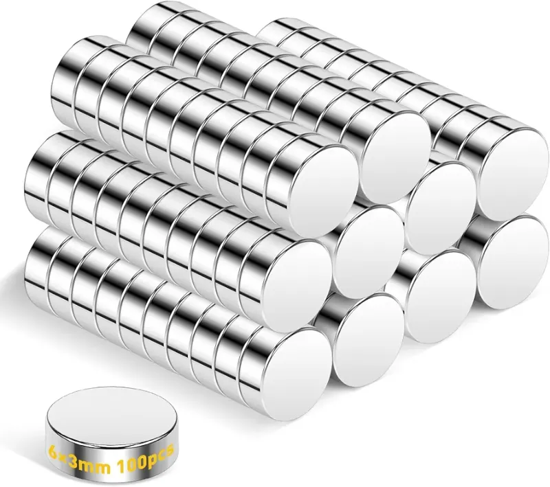 100 imanes de 6 x 3 mm