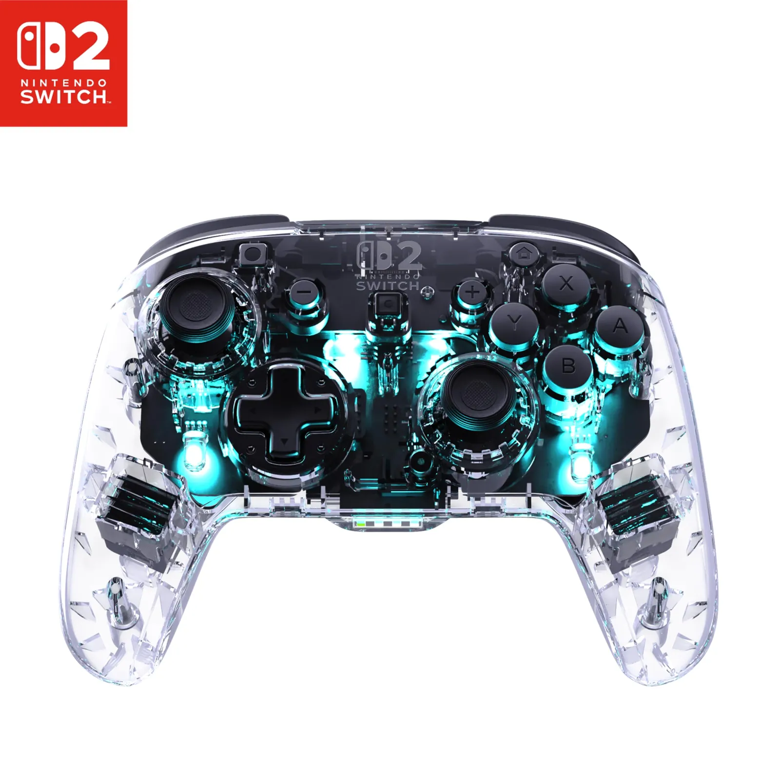 Mando Turtle Beach Afterglow Clear RGB Inalámbrico para Nintendo Switch 2