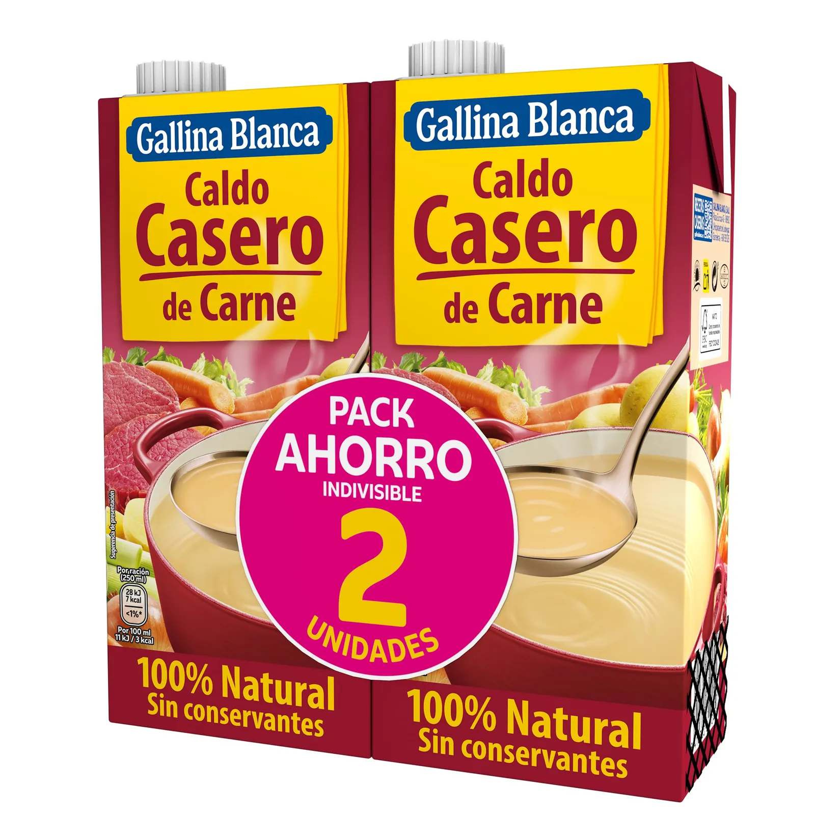 Caldo de Carne Gallina Blanca 4x1L