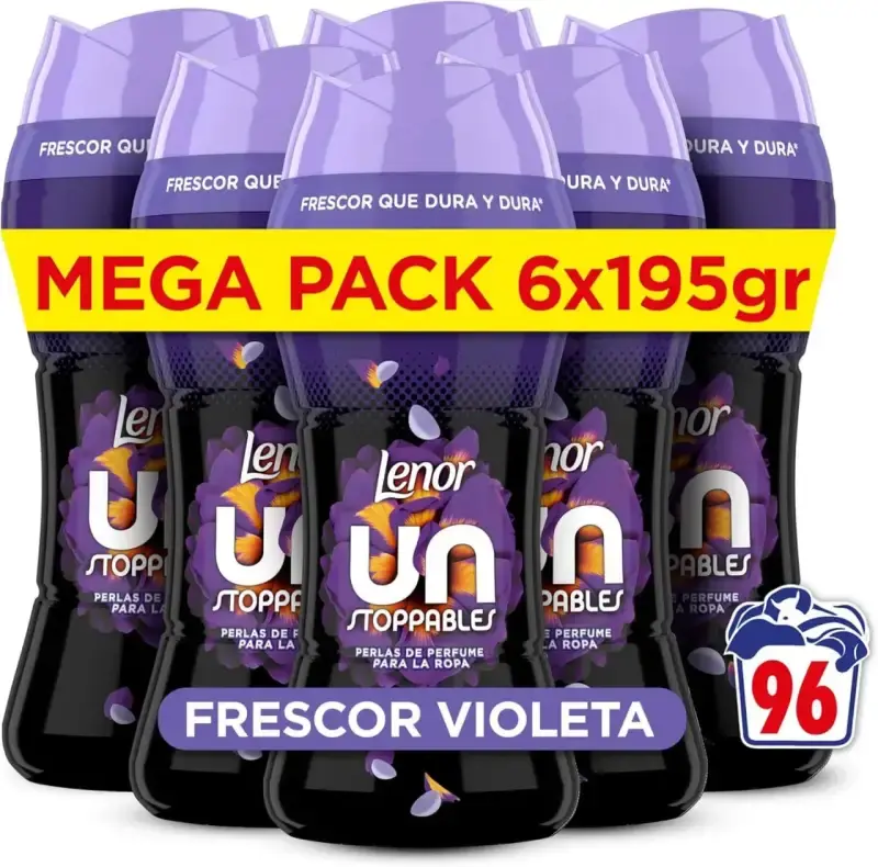 Lenor UNstoppables Perlas Perfume Frescor Violeta 6x195gr