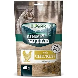 Snacks para gatos Bogar Simply Wild de pollo, 60g