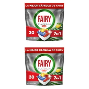Fairy Platinum Plus Limón: Pack de 60 Cápsulas para Lavavajillas (2x30 unidades)