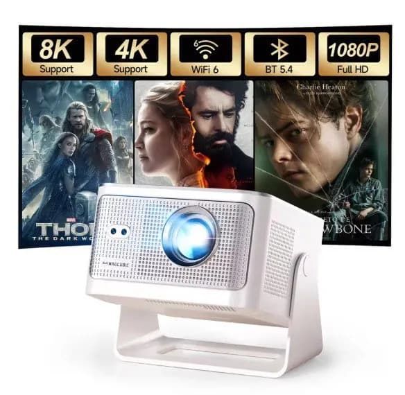 Proyector Magcubic HY350Max: Android 14, 900 ANSI, 1080P Nativo, Autoenfoque, WiFi 6, BT 5.4