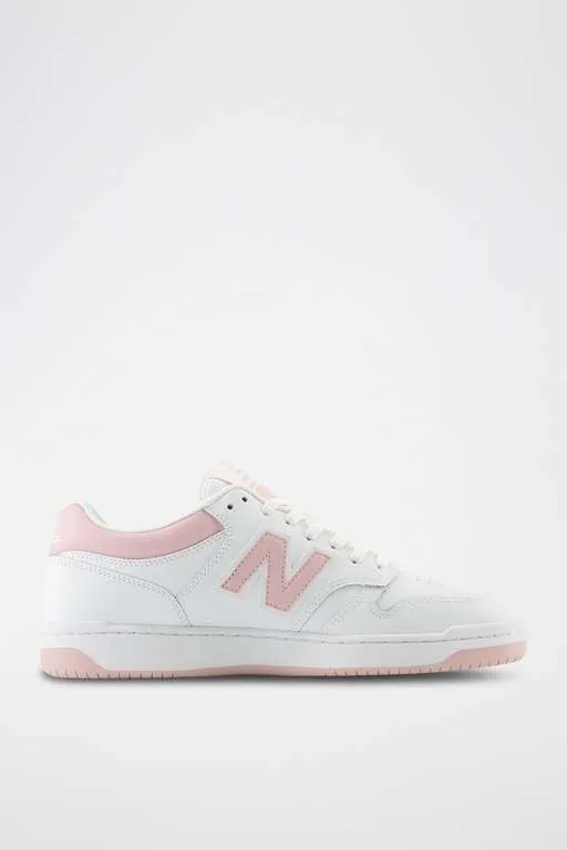 New Balance 480: Zapatillas de Piel en Blanco y Rosa
