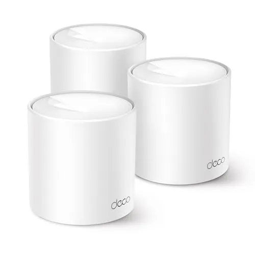 TP-Link Deco X1500 (3-Pack) - Sistema WiFi 6 Mesh AX1500 Doble Banda, 520m² Cobertura, 3 Puertos Gigabit