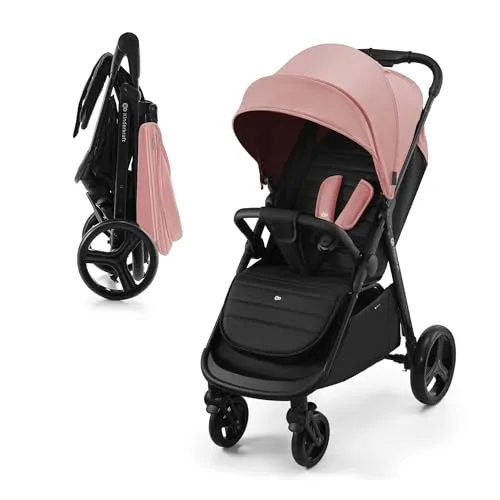 Kinderkraft RINE Silla de Paseo Bebé Plegable con Suspensión y Protección Solar UPF 50+