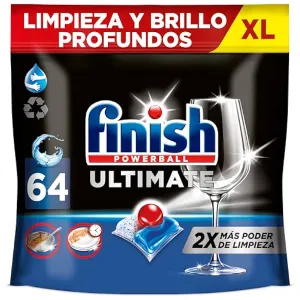 Finish Powerball Ultimate: Pack 64 pastillas lavavajillas