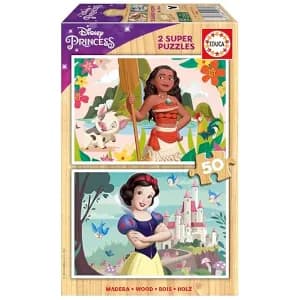 Set 2 Puzzles Educa Disney Princess Madera 50 Piezas