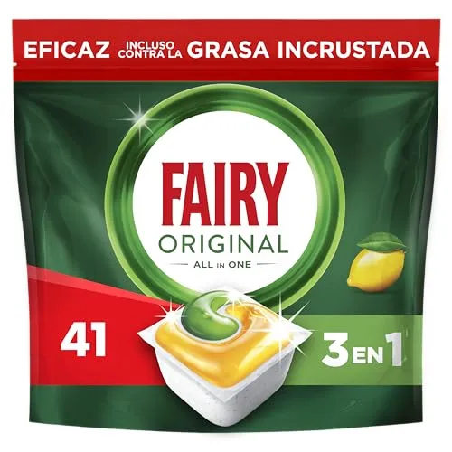Fairy Original Todo en Uno Cápsulas Lavavajillas Limón - Paquete 41 Cápsulas