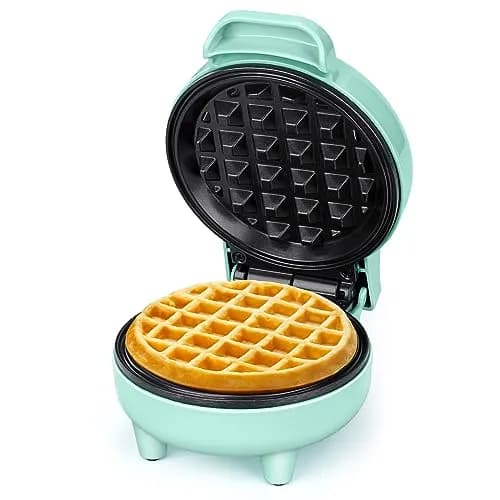 SNAILAR Gofrera Mini 550W, Compacta y Antiadherente, Verde