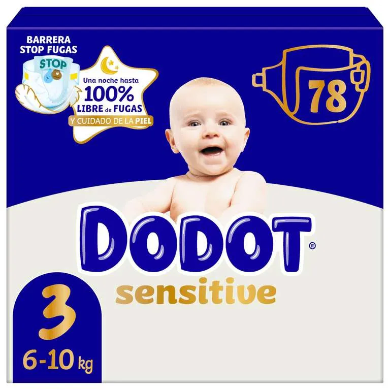Dodot Sensitive T3 Pañales - Pack 78 Unidades (3x2)
