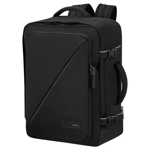 American Tourister Take2Cabin: Bolsa de cabina Ryanair 25x20x40 cm, 24L, 0.40kg, Mochila avión negra