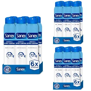 18x Sanex Dermo Extra Control Desodorante Spray 200ml