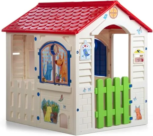 Casita Infantil Chicos Country Cottage Exterior/Interior 84x103x104cm