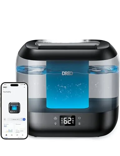 Dreo Humidificador Inteligente 4L Vapor Frío Difusor Aceite Luz Nocturna 32h Autonomía