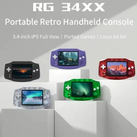 Consola portátil ANBERNIC RG34XX, réplica Game Boy Advance (envío desde España)