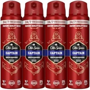 Pack 4x Desodorante Old Spice Captain Spray 150ml