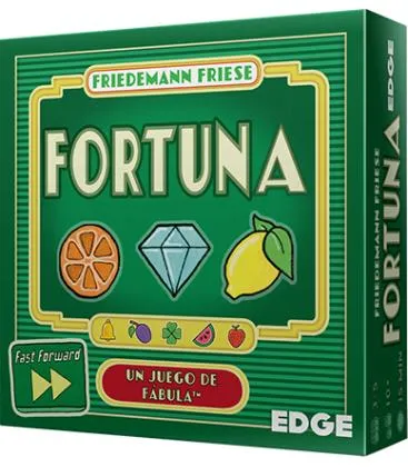Juego de mesa Fortuna: acumula la mayor puntuacion con 90 cartas y 3 rodillos