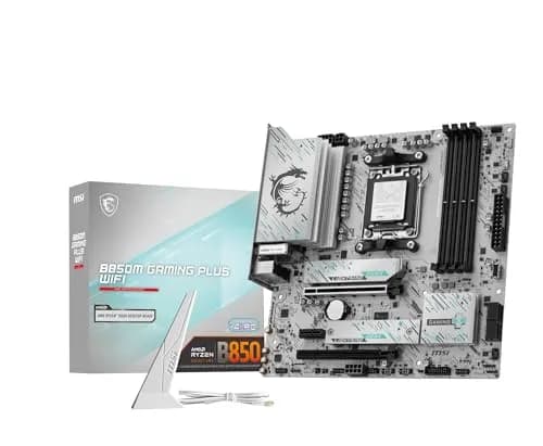 MSI B850M Gaming Plus WiFi Placa Base mATX AM5 para AMD Ryzen 9000/8000/7000, DDR5 8200+ MT/s, PCIe 5.0, M.2 Gen5, Wi-Fi 7, 5G LAN