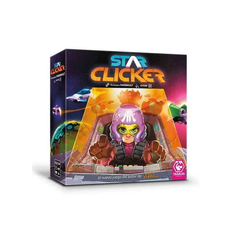 Juego de mesa Star Clicker: ¡Derrota alienígenas y salva tu planeta! (2-4 jugadores, +8 años)