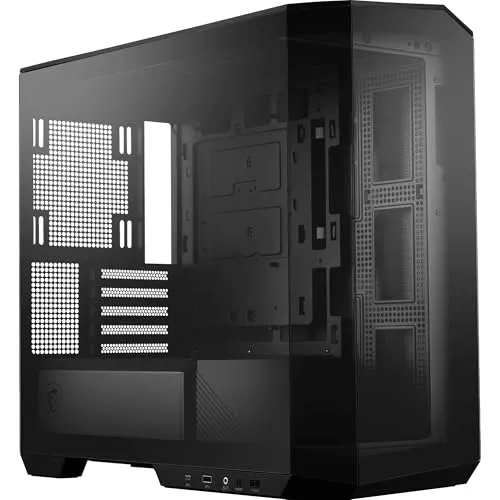 MSI MAG PANO M100L PZ: Torre Gaming Micro-ATX Compacta con Panel Panorámico y Ventilación Optimizada
