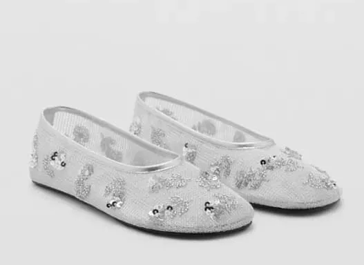 Bailarinas Malla Bordada Lentejuelas por 13.99€