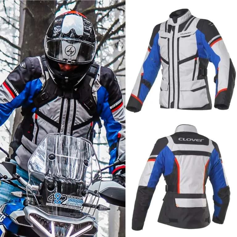 Chaqueta de moto tricapa CLOVER Savana 3: Clase AA, Nivel 2, impermeable y térmica