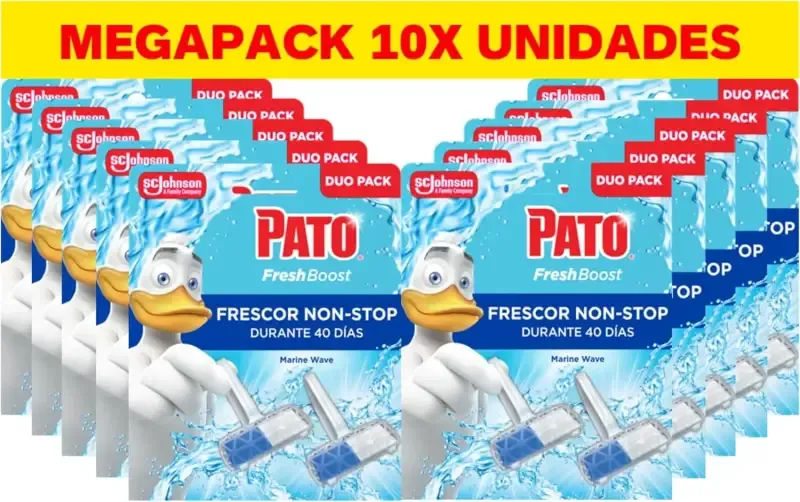 Pack 20 Ambientadores WC Pato Fresh Boost Marine Wave