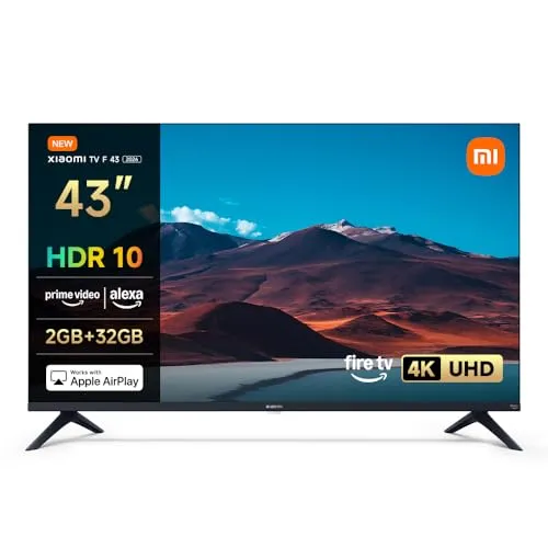 Xiaomi TV F 43" 4K UHD Smart TV Fire OS8 Alexa HDR10 2GB+32GB