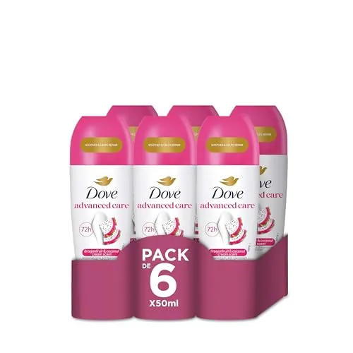 Pack 6x Dove Advanced Care Desodorante Roll On Dragon Fruit 50ml (72h)