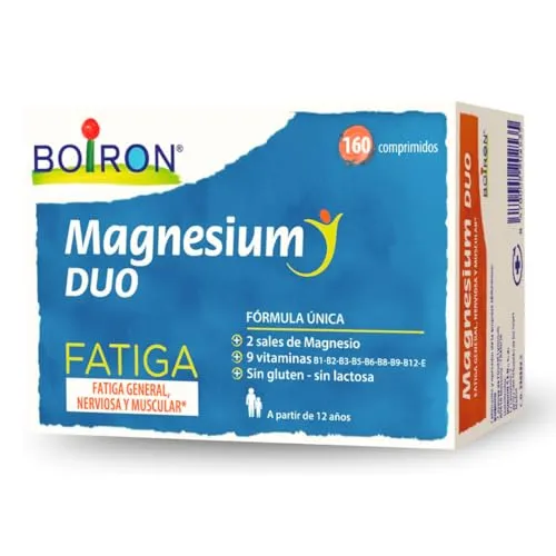Boiron Magnesium Duo: 160 Comprimidos con 2 Sales de Magnesio y 9 Vitaminas