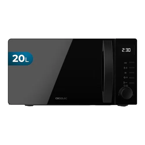 Cecotec Microondas Digital Proclean 5005 Black: 700W, 20L, 3DWave, 5 Niveles, Temporizador 30 Min