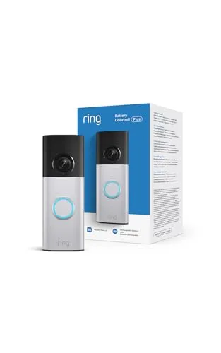 Ring Videotimbre Plus con Batería: Cámara Retinal 2K, Zoom 6x