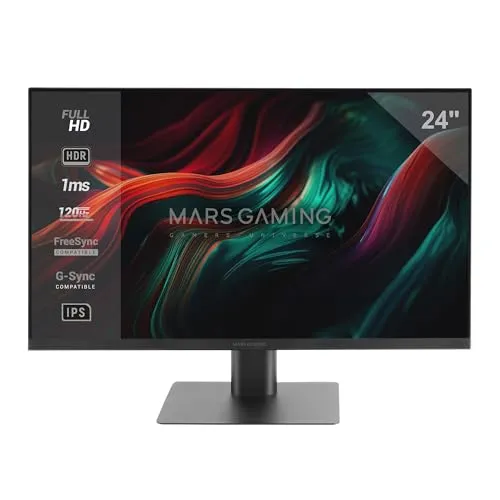 Monitor Mars Gaming MV-24: 24" IPS, 120Hz, 1ms, HDR10, FreeSync/G-Sync, Altavoces