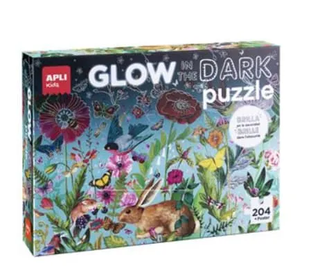 Puzzle Apli Flores 204 Piezas Glow in the Dark