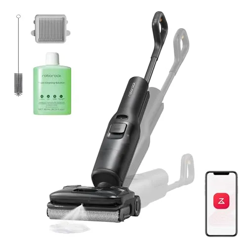Roborock F25 Ace Pro: Aspiradora-Fregona 25.000 Pa, JetFoaming, Antienredos Mascotas, Autolimpieza 60 min