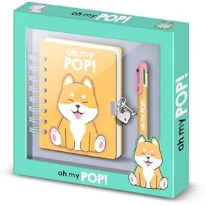 Pack Diario A5 Oh My Pop Shiba con Bolígrafo y Candado