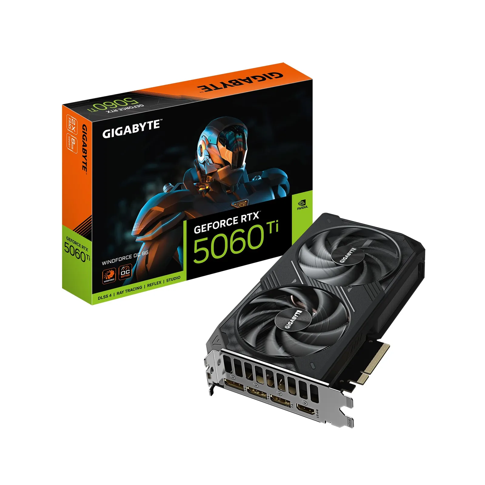 Tarjeta Gráfica GIGABYTE RTX 5060 Ti WINDFORCE OC 8G: 8GB GDDR7, 128-bit, PCI-E 5.0