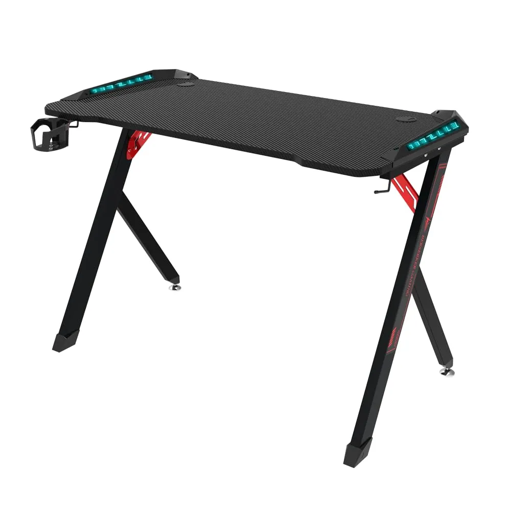 Mesa Gamer Berserker Gaming 113x60x75cm con LED