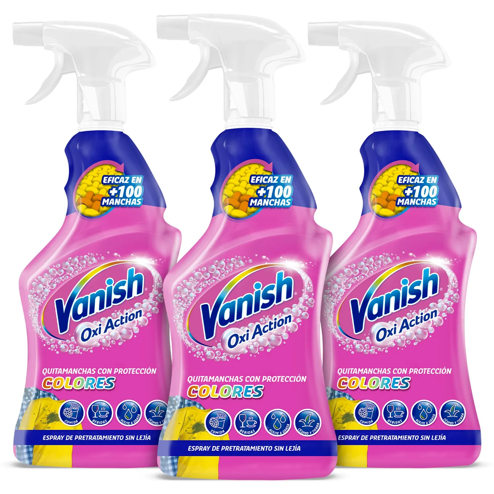 Pack 3x750ml Quitamanchas Vanish Oxi Action Spray