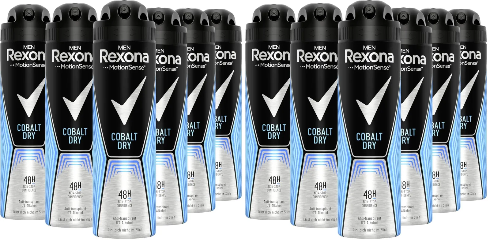 Pack 12x Rexona Cobalt Desodorantes Antitranspirantes 150ml