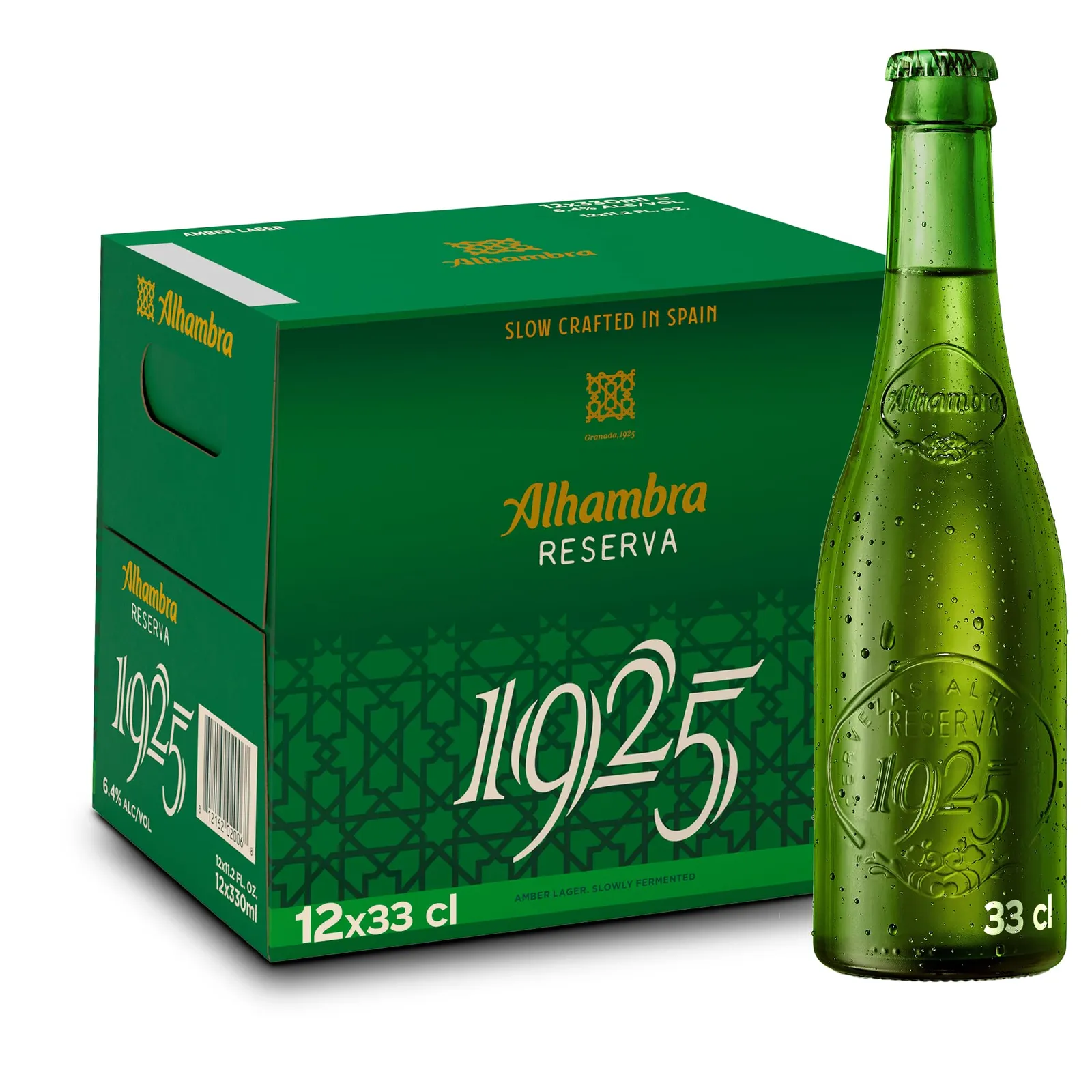 Pack 12 Botellas Cerveza Alhambra Reserva 1925 (33 cl)