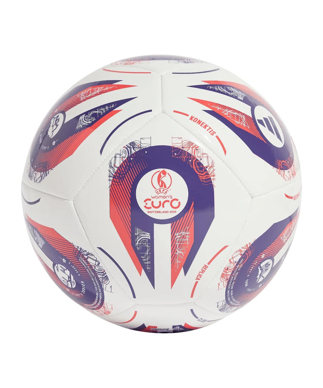 Balón de Fútbol adidas Unisex Adulto Euros 2025 Club - Blanco/Pantone, Talla 5