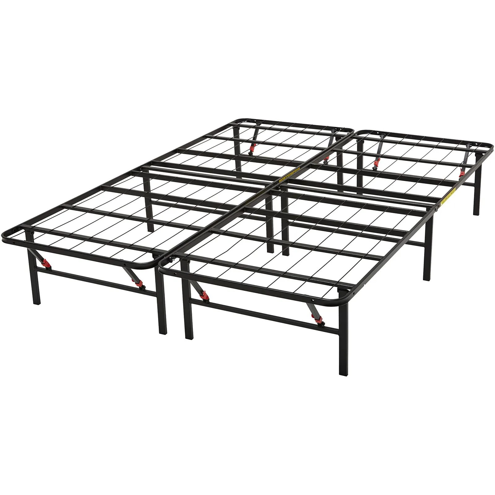 Somier Plegable Amazon Basics 140x200 cm, Negro, Montaje Fácil, Almacenamiento Inferior
