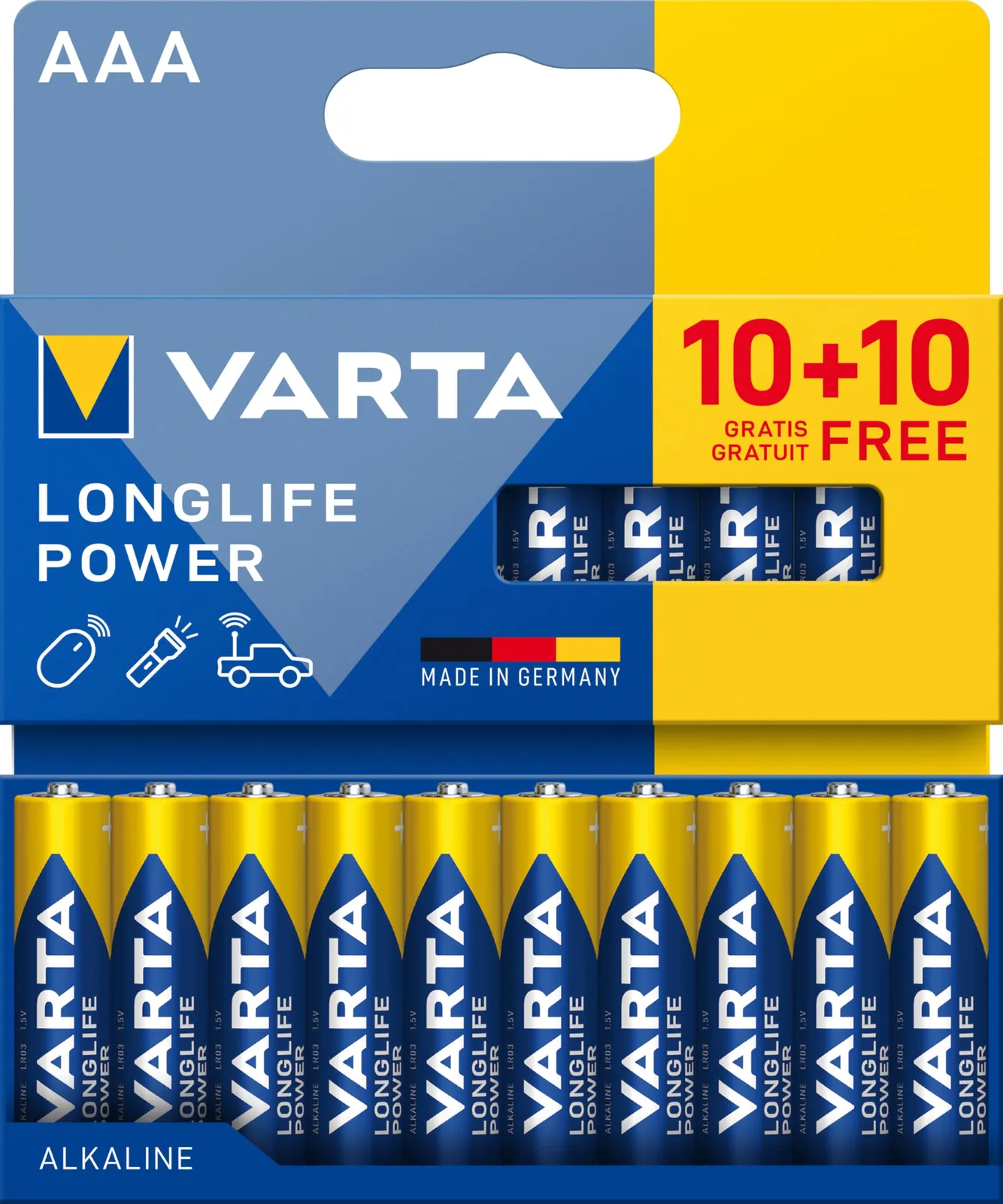 Pack 20 Pilas AAA Varta Longlife Power